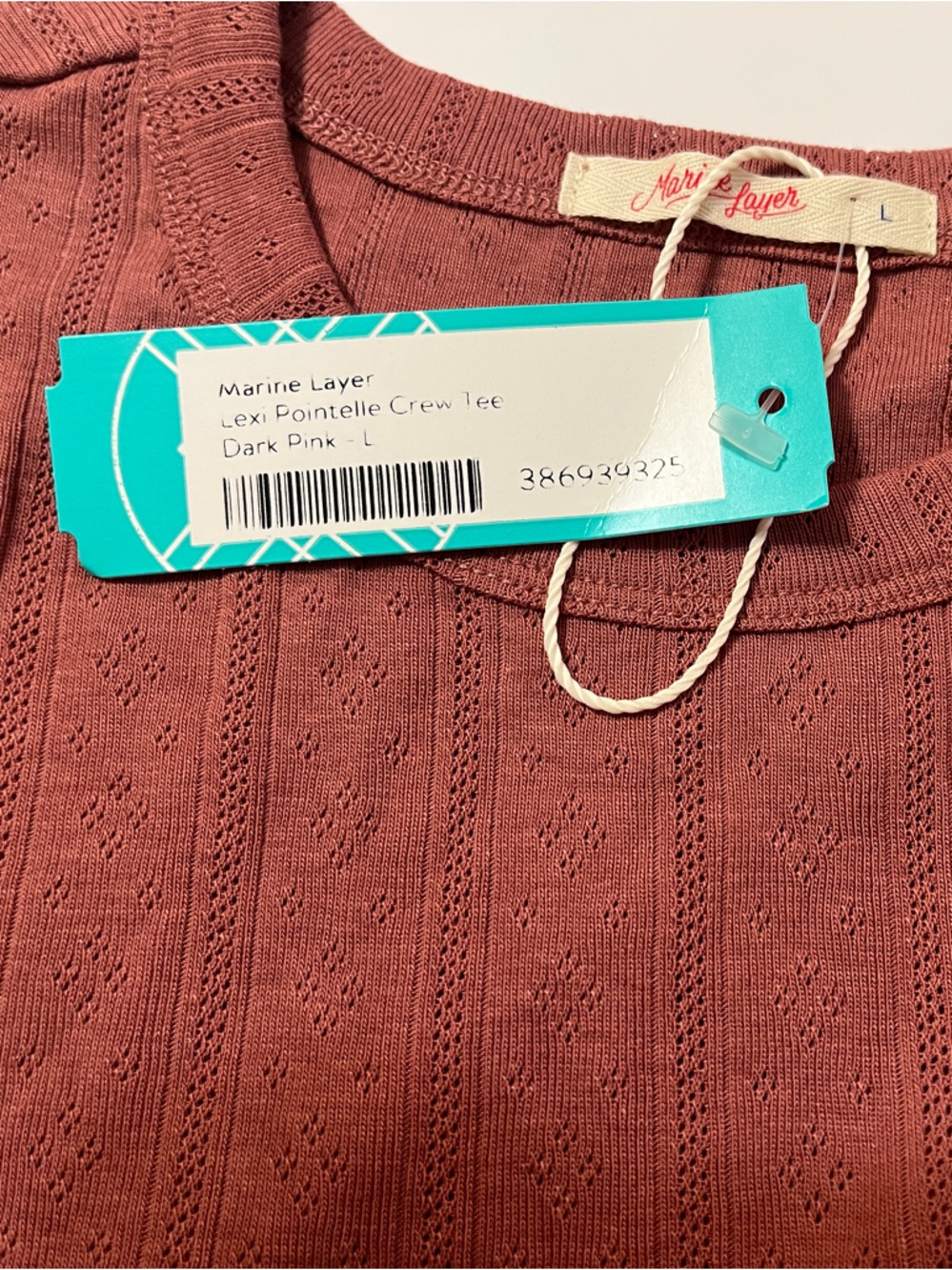 Marine Layer Rust Short Sleeve Ribbed Tee - Picture 10 of 10